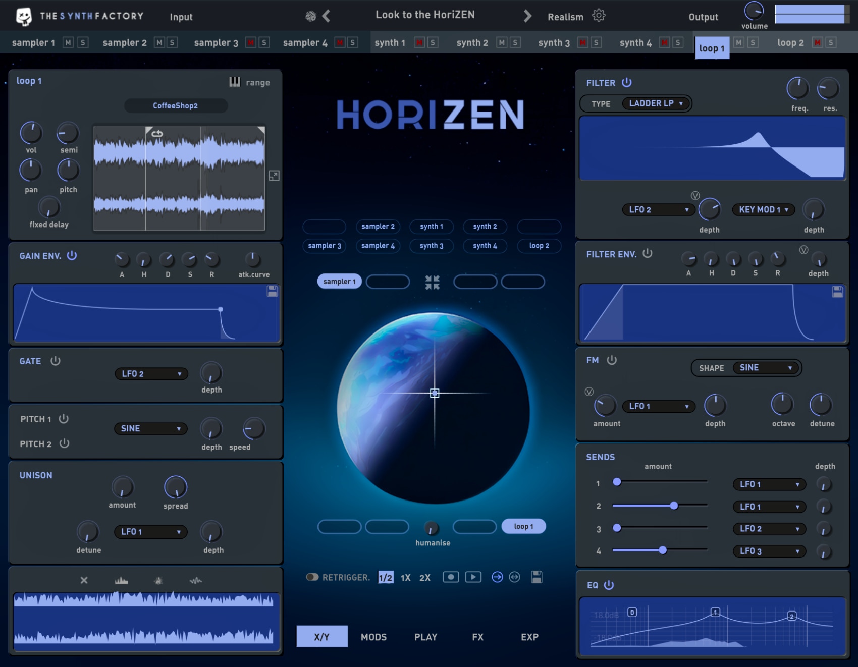 Horizen interface screenshot